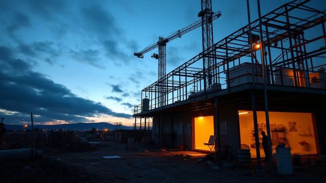 Illustration pour « Assurance chantier bloqué » — Découvrez comment nous vous aidons à éviter les dommages à l'ouvrage